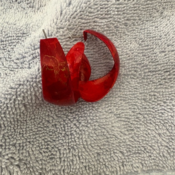 1980’s Style Ref Enamel Hoop Earrings Bundle - Picture 5 of 12